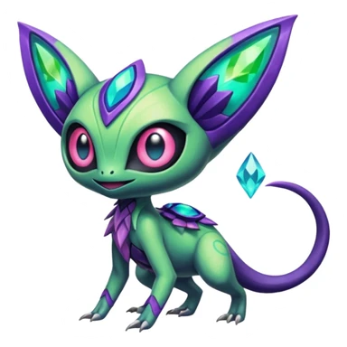 Colorful Exotic Meloetta-Sableye-Virizion-Venom-Stitch-Fakémon-creature-hybrid sticker