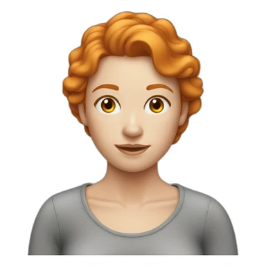 Pretty ginger young woman sticker