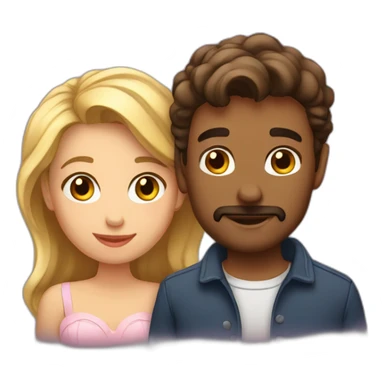 Couple romantique français sticker