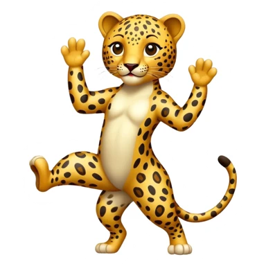 Leopard doing twirling  sticker