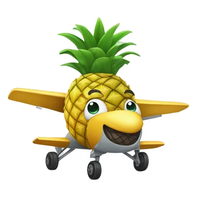 Pineapple in a plane sticker