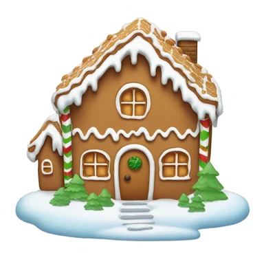 Snowy gingerbread house  sticker