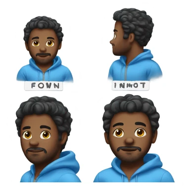 Man in a blue onesie sticker