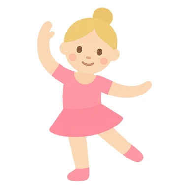 white baby girl dancer sticker