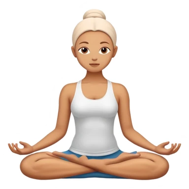 person in yoga lotus position meditation pose sticker