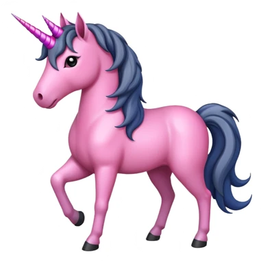 Mean black and pink unicorn  sticker