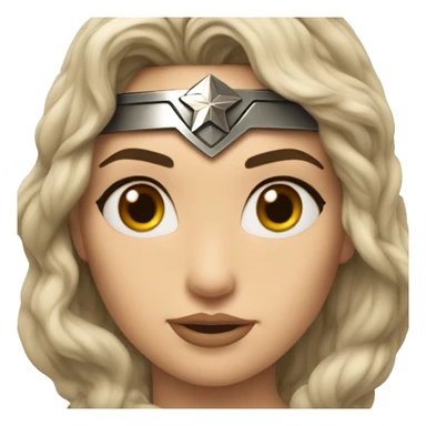 Wonder Woman's face sticker