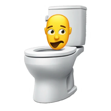 a mans head popping out of a toilet sticker