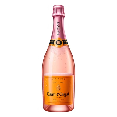 Pink Veuve Clicquot rosé champagne bottle sticker