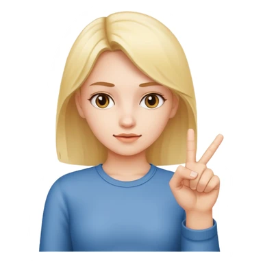 Girl pointing the middle finger sticker