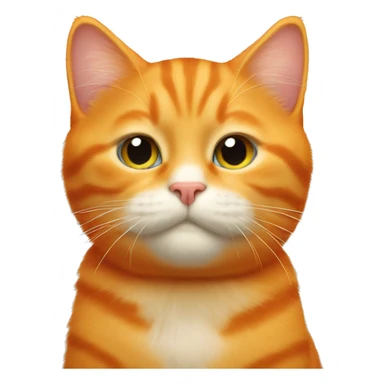 Big orange cat kiss small tricolour kitty sticker