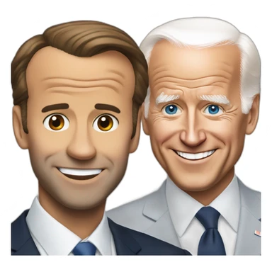 Joe biden et Emmanuel Macron sticker