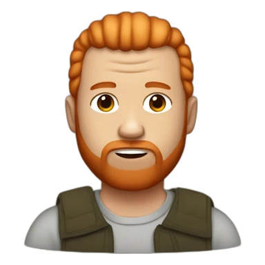 kanye west as a ginger sticker