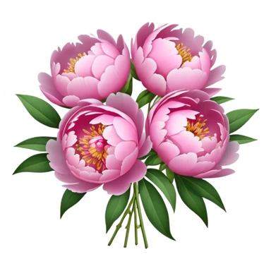 elegant bouquet of pink peonies sticker