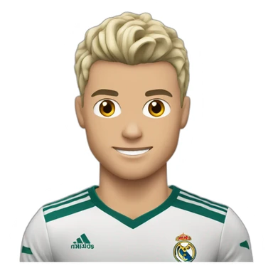 Cristiano Ronaldo in Realh Madrid mèche blonde sticker
