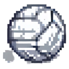 A volleyball sticker