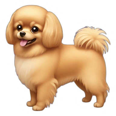 Pomeranian poodle sticker