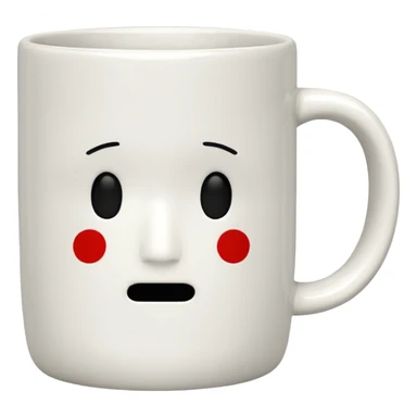 cute mug simplepattern no face sticker
