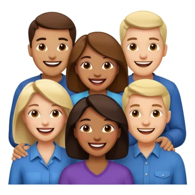 6 people two of them are women and of them are men  sticker