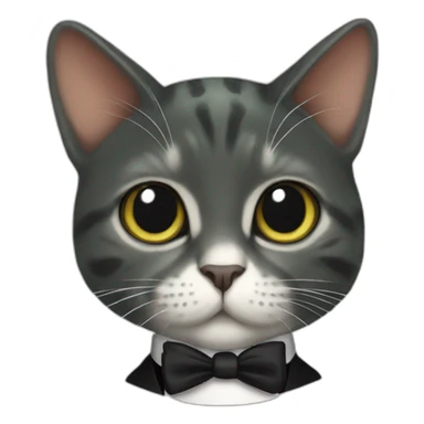 Turtle cat in a tuxedo sticker