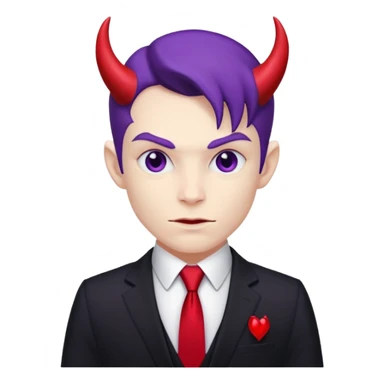 purple devil with suit sticker