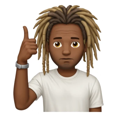 Thumbs down black skinned guys with dreads with his thumbs pointing down sticker