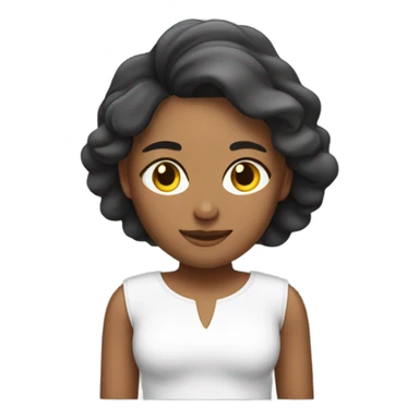 Mujer de cabello  oscuro y piel blanca haciendo ejercicio  sticker