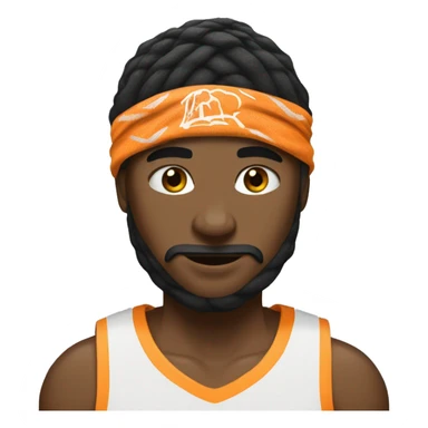 basketball player with hair bandana sticker