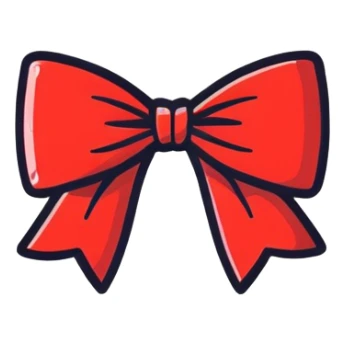 red bow sticker