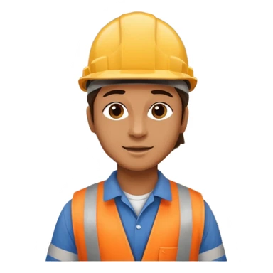 Worker with pallet in port area, import. sticker