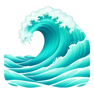 Ocean wave with Ukrainian text "Хвиля" sticker