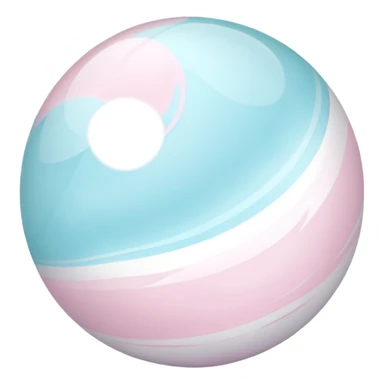Pastel white divine marble ball sticker