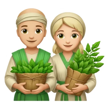 Ancient Healers with herbs  sticker