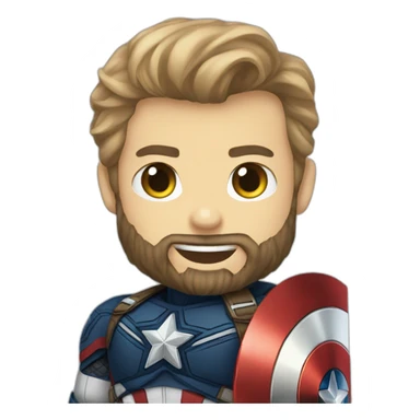 Bearded Captain america saying okay sticker