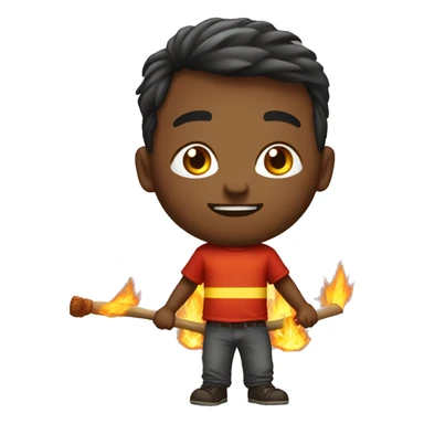 Balança com fogo encima sticker