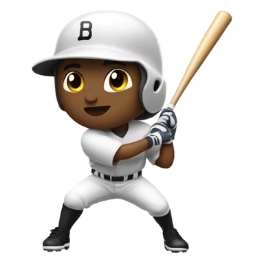 Baseball player hitting sticker