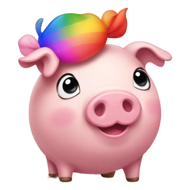 happy gay piggy :3 sticker