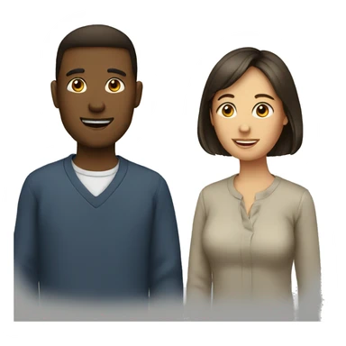 two people talk sticker