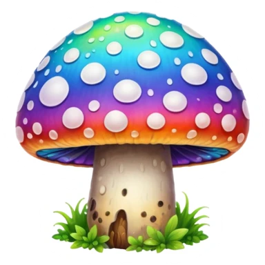 psychodelic mushroom single simple colorful sticker