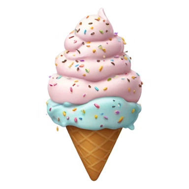 Ice cream with sprinkles  sticker