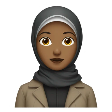 woman with hijab and a coat sticker