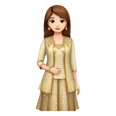 Layered kurti with jacket style and sequin work sticker