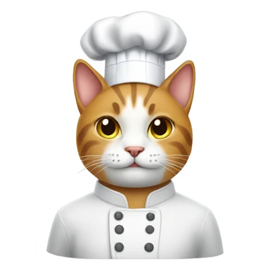 Cat with a chef hat sticker