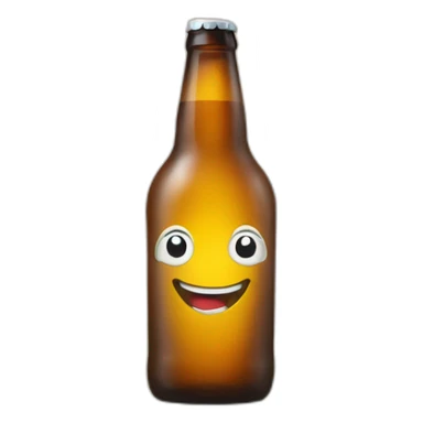 Happy bottle of beer sticker