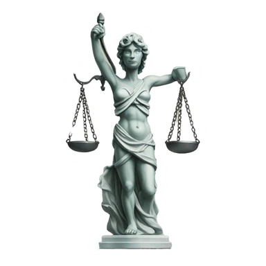 Justitia Statue  sticker