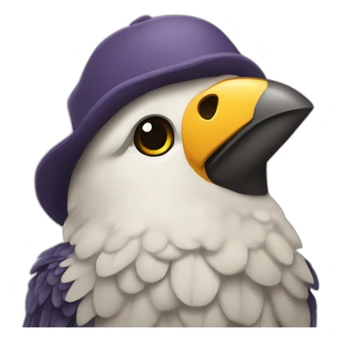 pappagalloso di profilo che ti guarda sticker