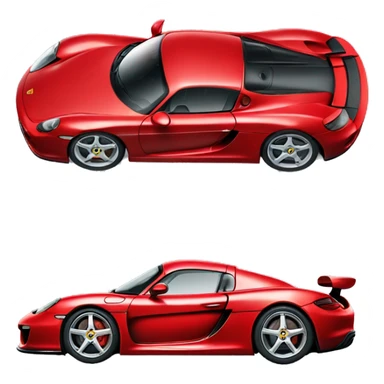 Red Porsche Carrera GT sticker