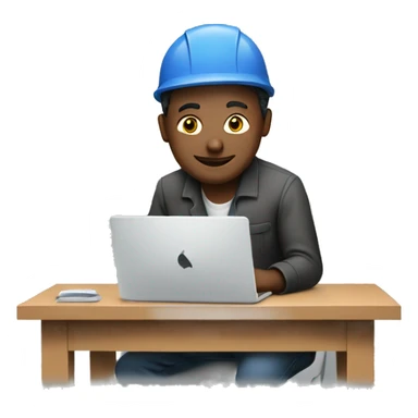  a men work on laptop sticker