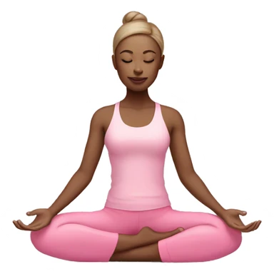 yoga girl in pink suit  sticker