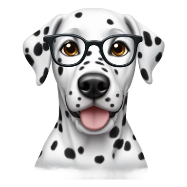 Dalmatian wearing glasses sticker